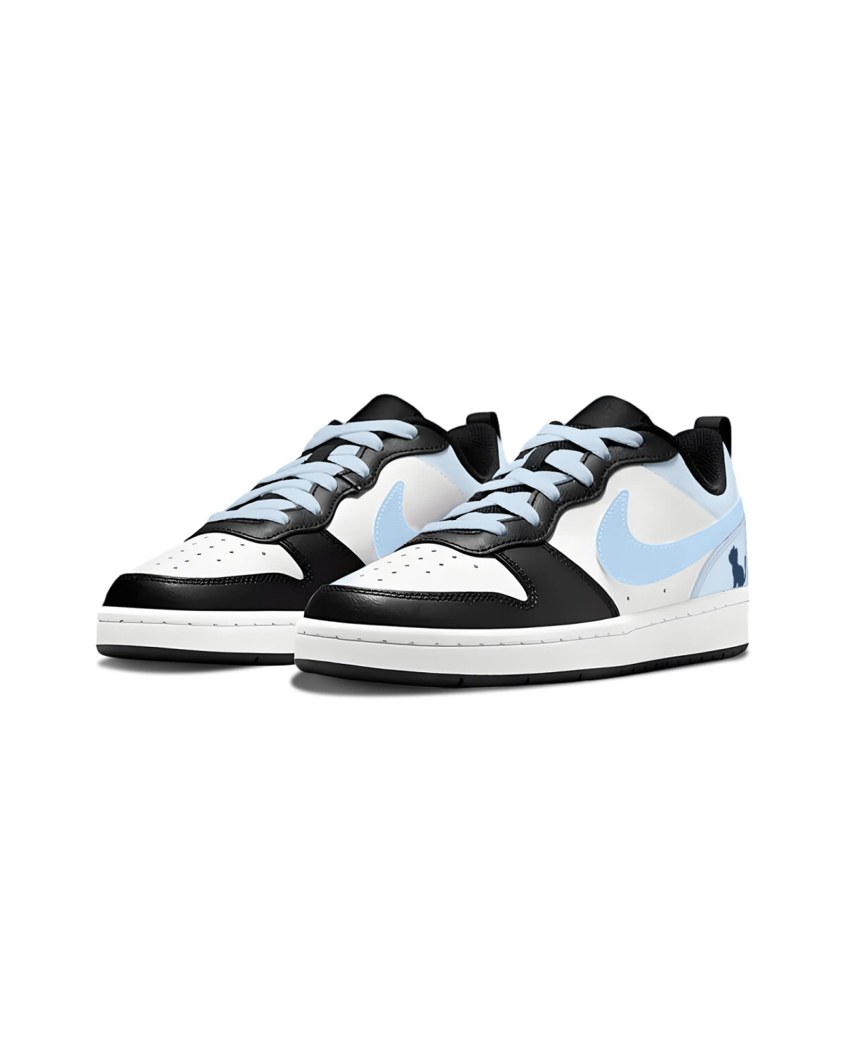 Nike Court Borough детские кроссовки с амортизацией сине-черные картинка