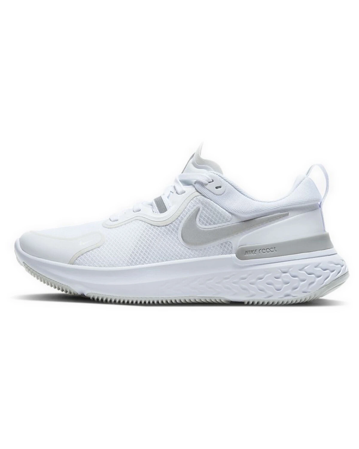 Nike React Miler 1 женские спортивные кроссовки серо-белые с амортизацией и сетчатым верхом картинка