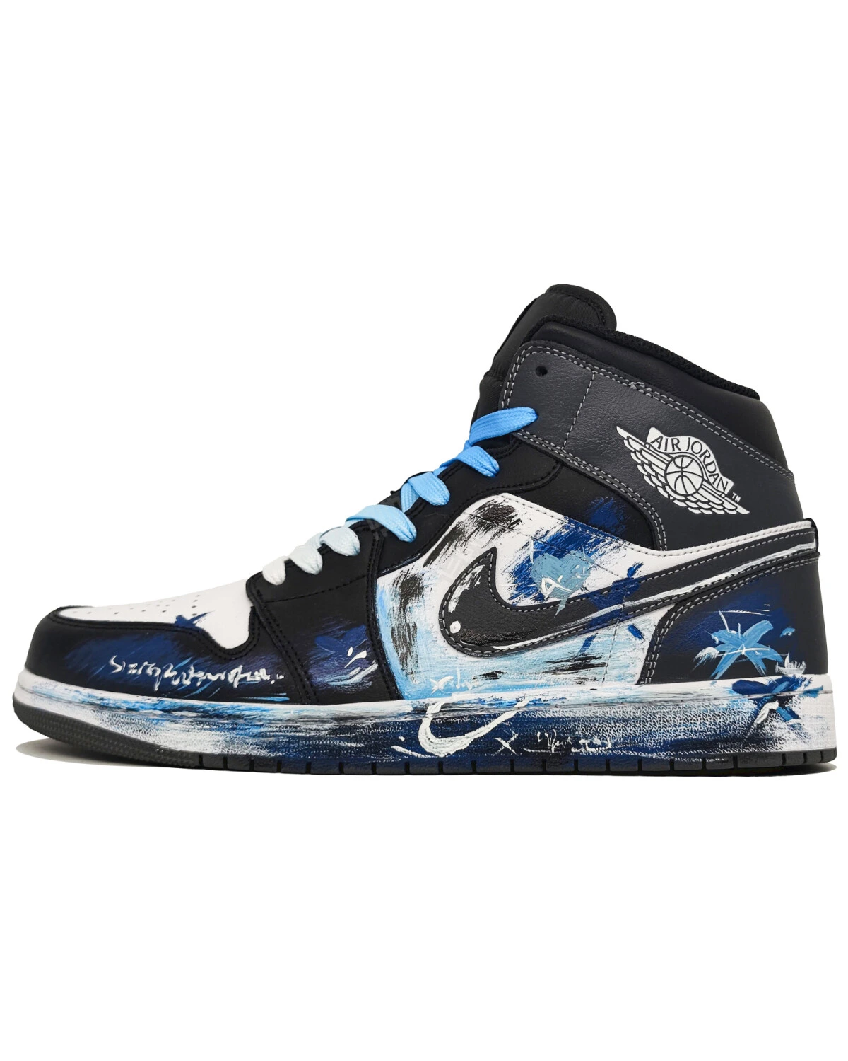 Jordan Air Jordan 1 мужские баскетбольные кроссовки ледяной синий картинка