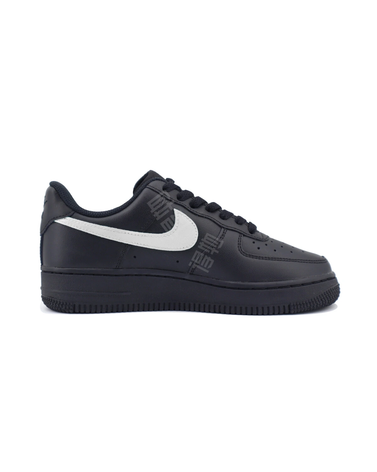 Nike Air Force 1 07 унисекс кроссовки черно-серые комфортные и износостойкие картинка
