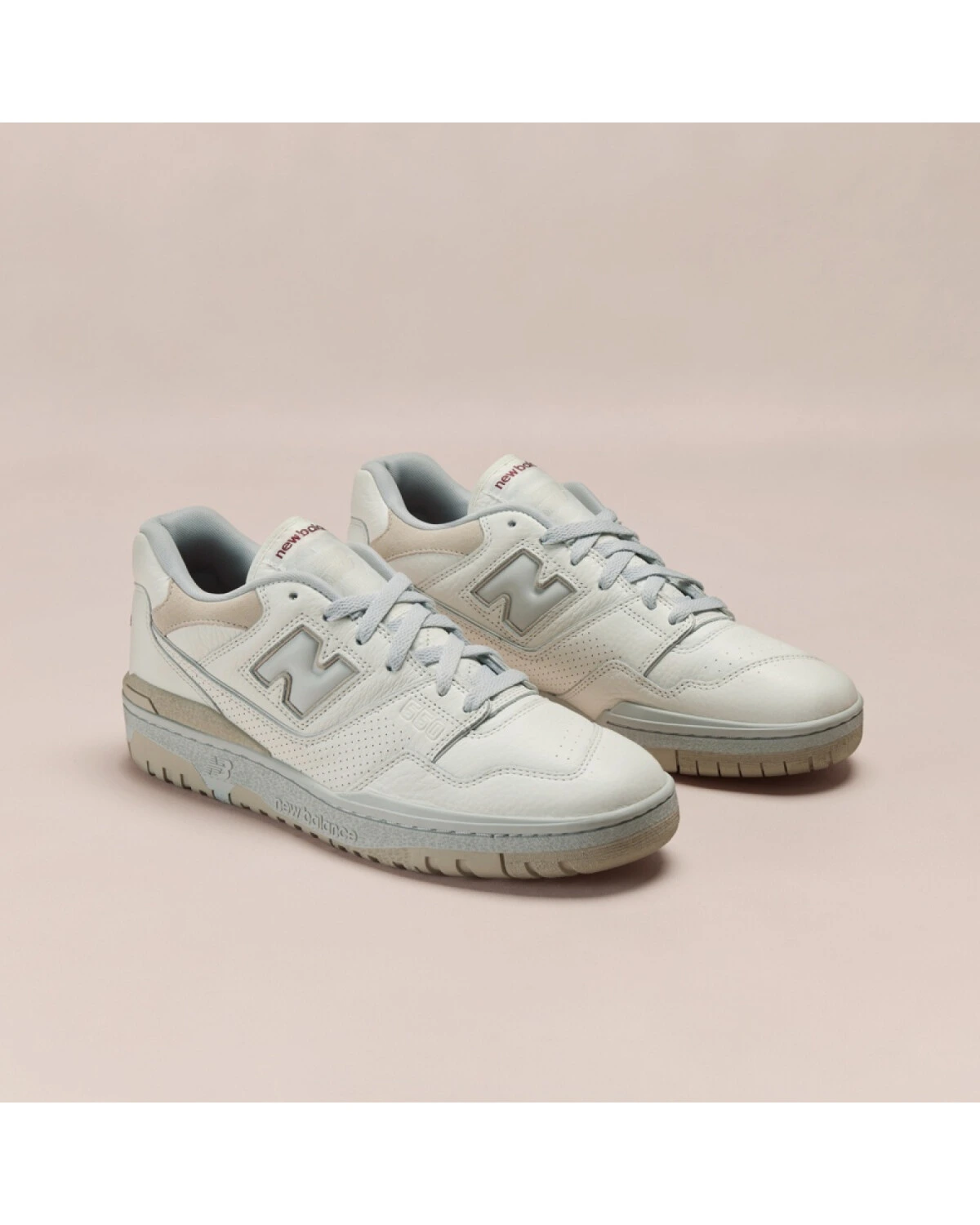 New Balance 550 унисекс кроссовки кожаные белые картинка
