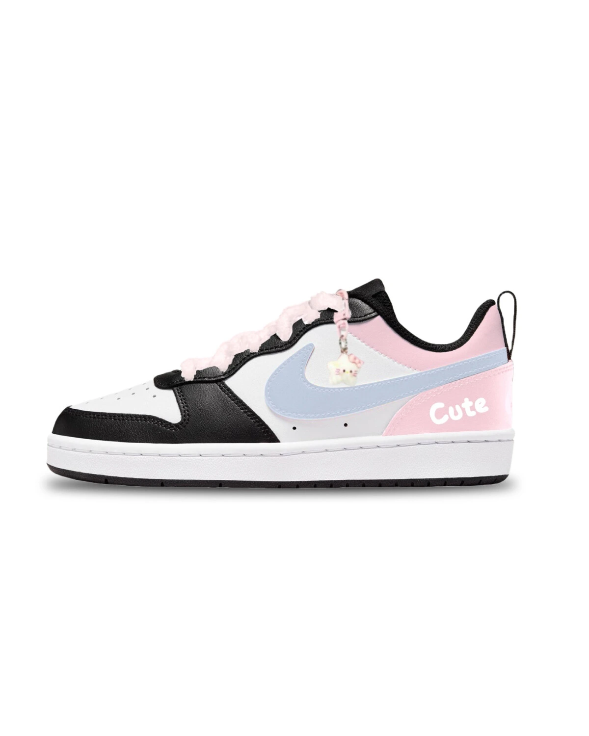 Nike Court Borough унисекс детские кеды с помпонной шнуровкой картинка