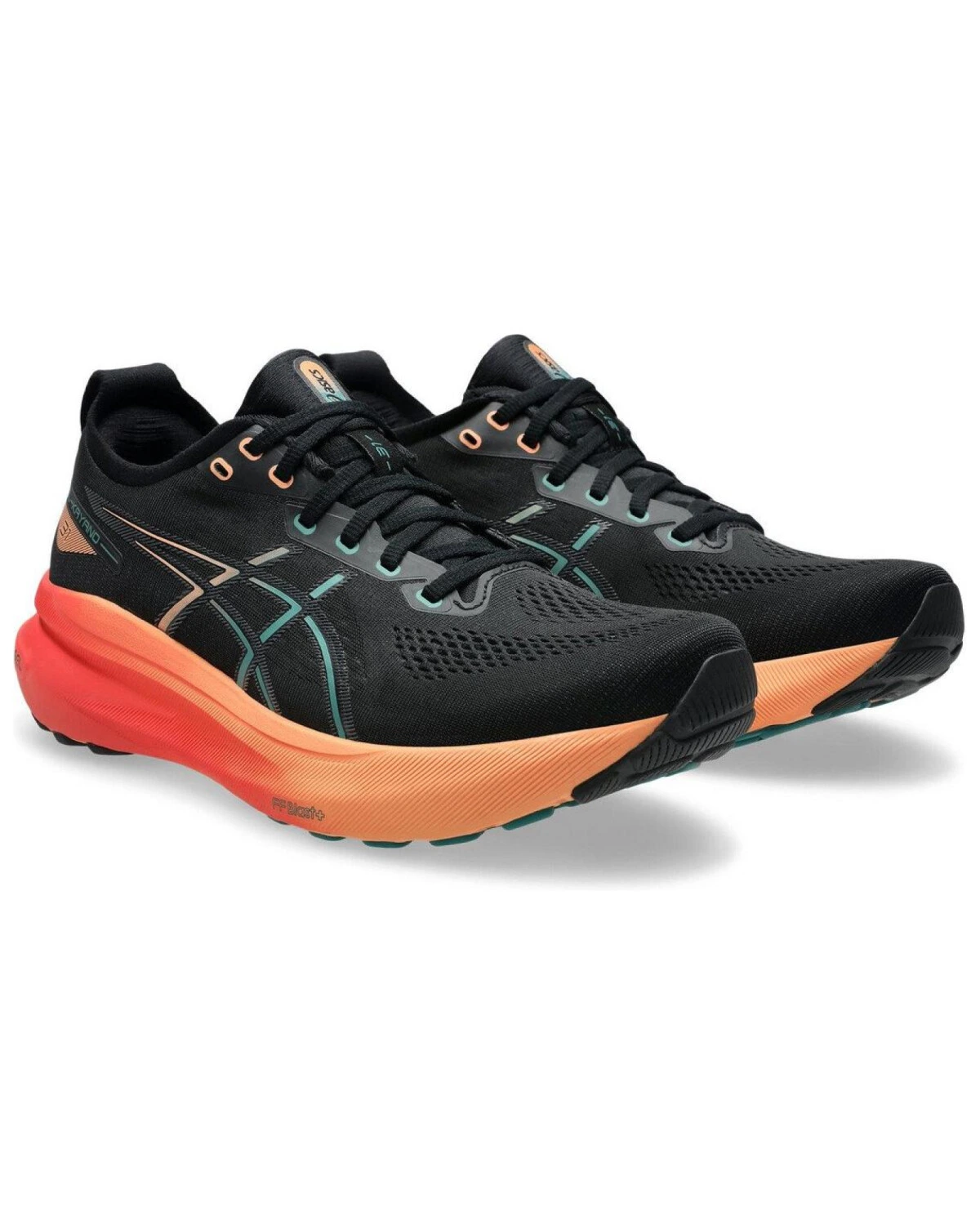 Asics Gel-Kayano 31 мужские кроссовки для бега черно-оранжевые с амортизацией картинка