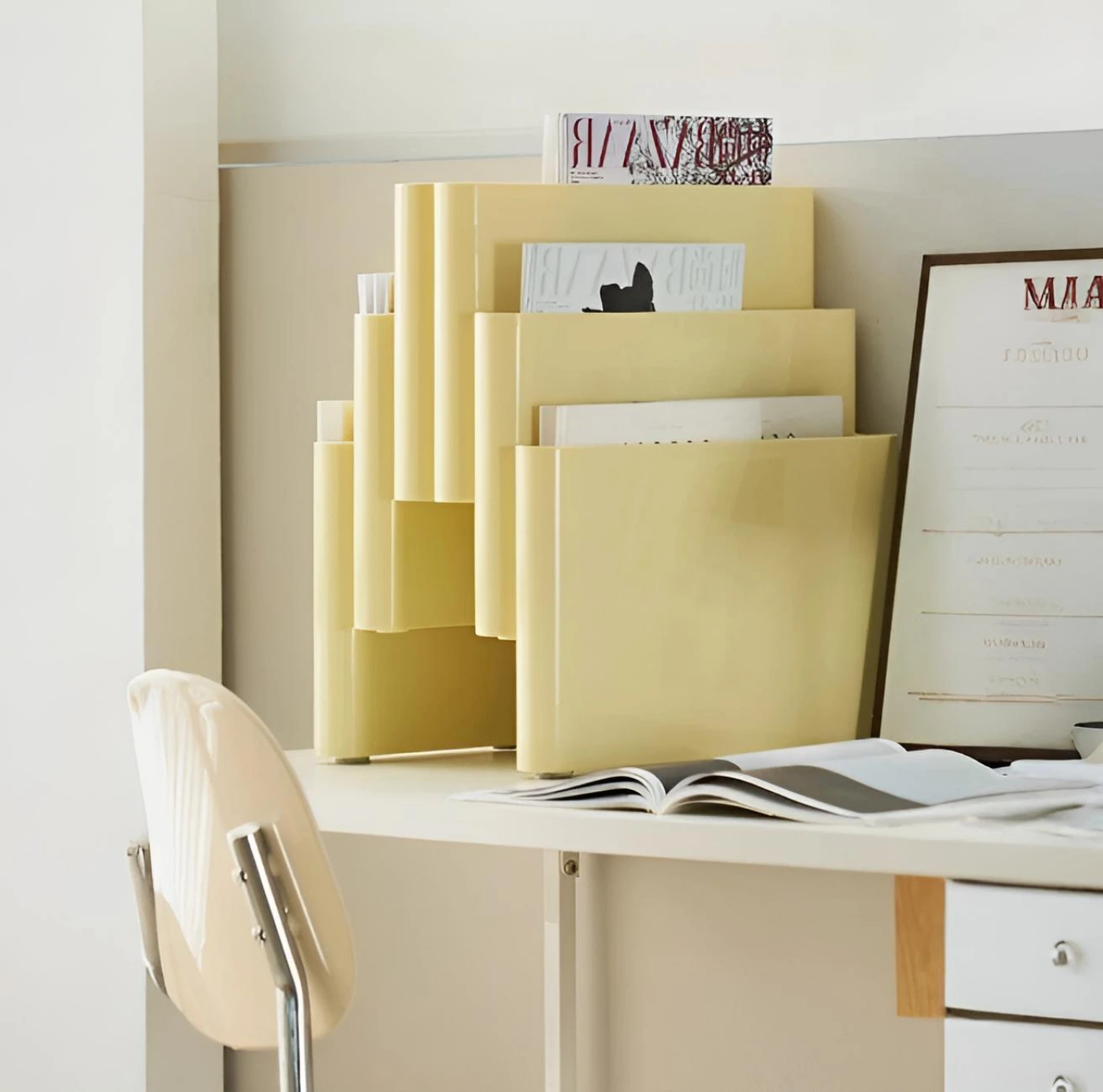 Винтажный напольный книжный стеллаж в скандинавском стиле для гостиной и дома картинка