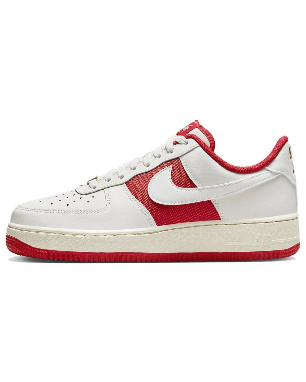 Nike Air Force 1 унисекс повседневные кроссовки бело-красные картинка