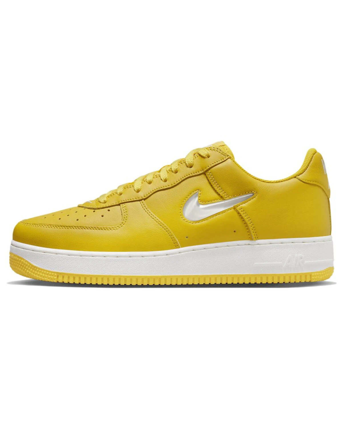 Nike Air Force 1 унисекс кроссовки кожаные жёлтые для скейтбординга картинка