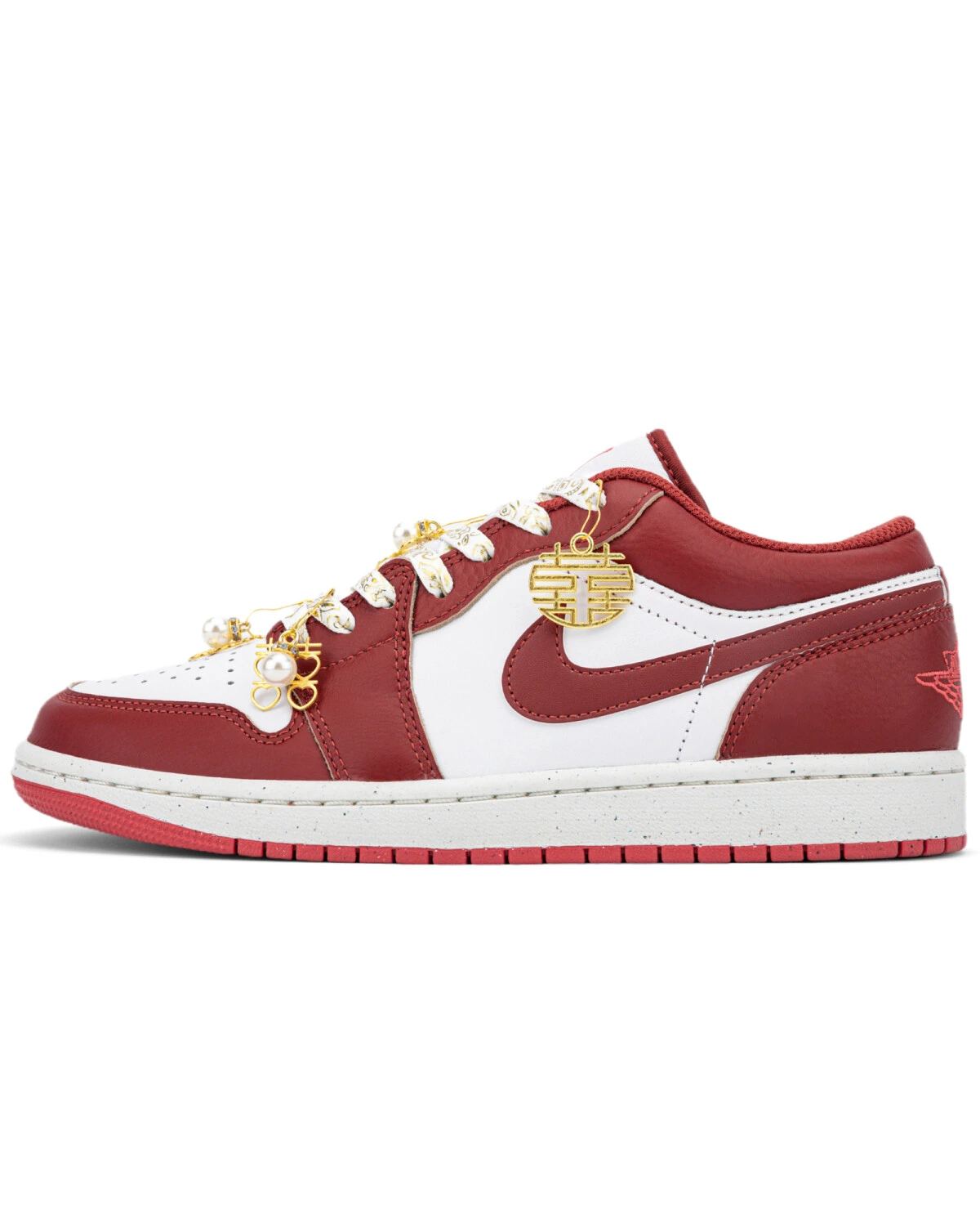 Jordan Air Jordan 1 унисекс кроссовки красные свадебные с противоскользящей подошвой картинка
