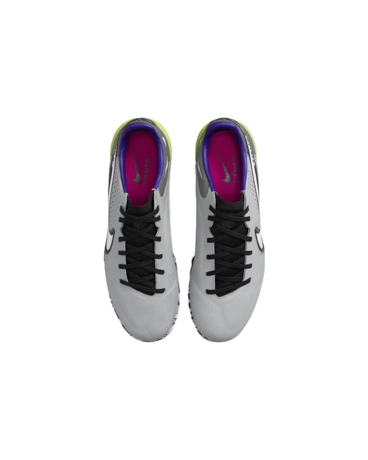Nike Tiempo Legend 9 Pro мужские футбольные кроссовки серо-фиолетовые с резиновыми шипами картинка