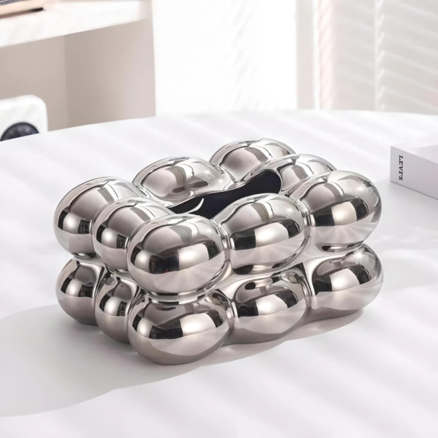 Глянцевая салфетница в форме облака (Серебро) картинка