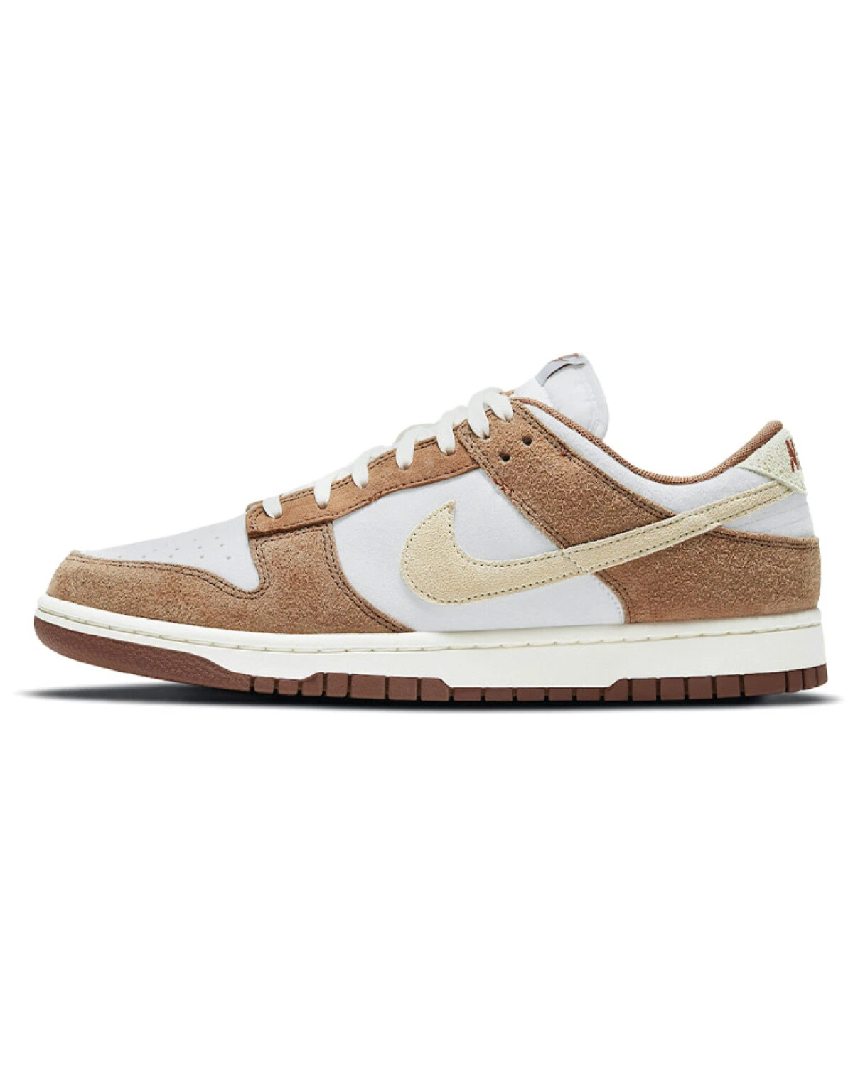 Nike Dunk кроссовки из замши бело-коричневые для скейтбординга картинка