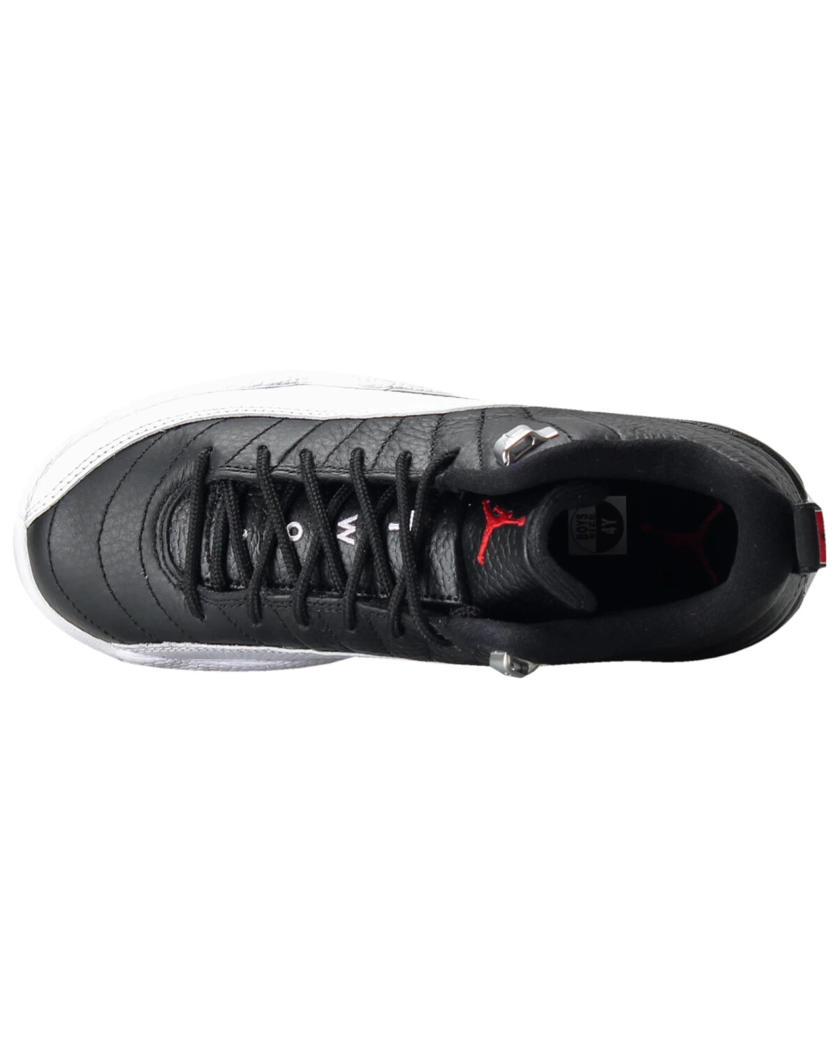 Jordan Air Jordan 12 Retro Low Playoffs детские баскетбольные кроссовки черно-белые картинка