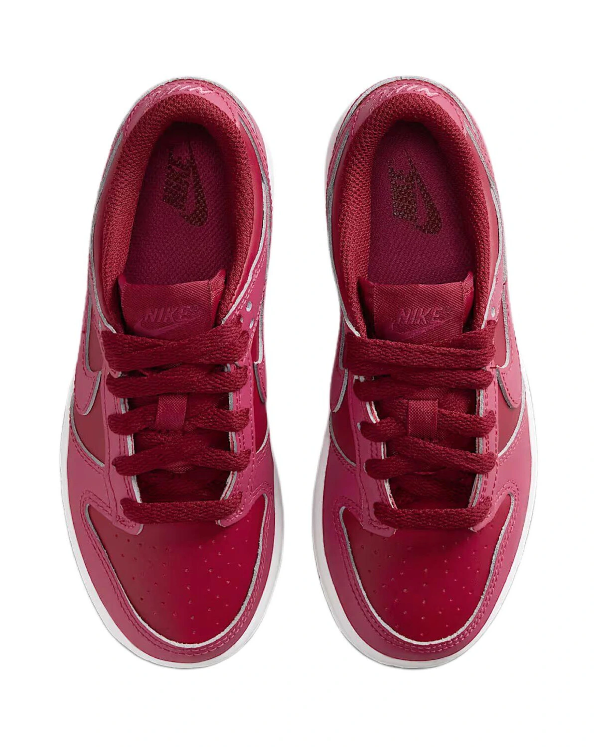 Nike Dunk детские кеды красные комфортные для прогулок картинка