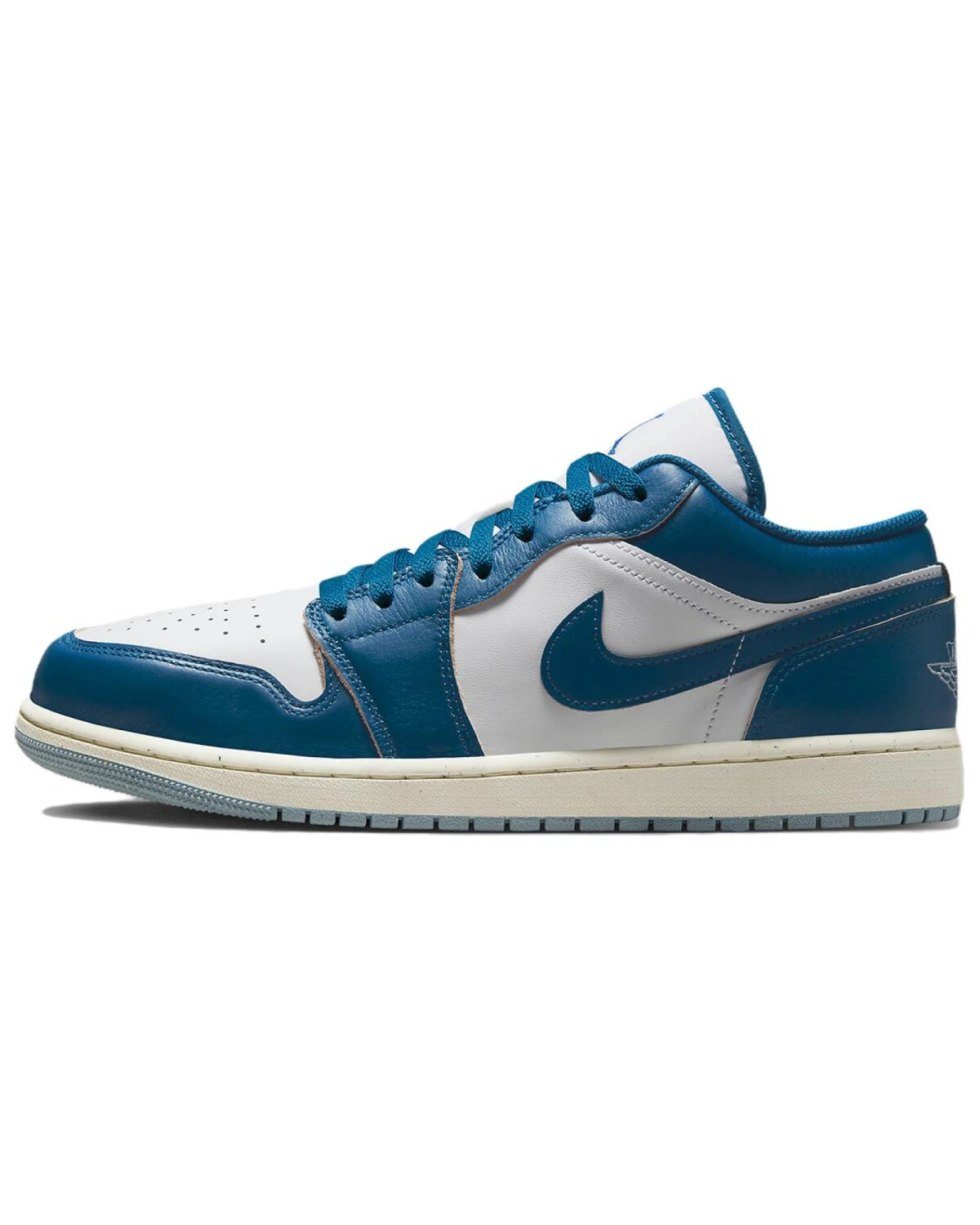 Jordan Air Jordan 1 Low unisex кроссовки сине-белые кожаные картинка