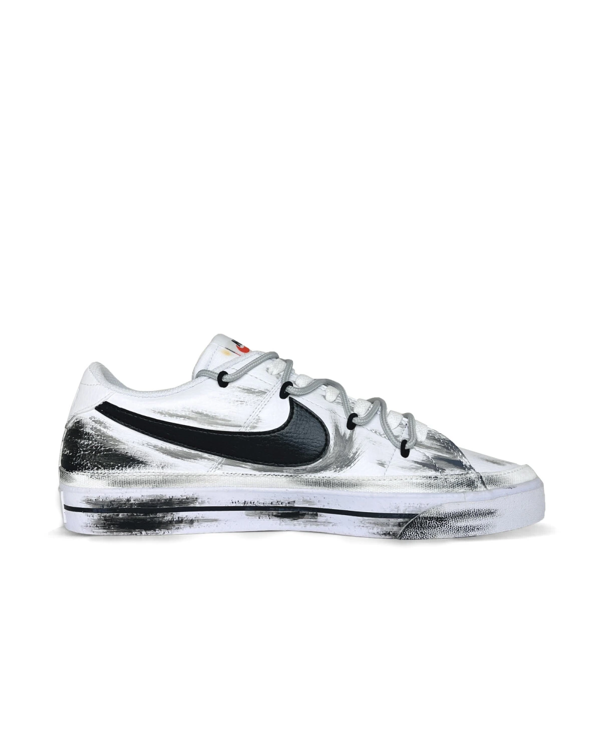 Nike Court Legacy Dark Knight мужские повседневные кроссовки черно-белые картинка
