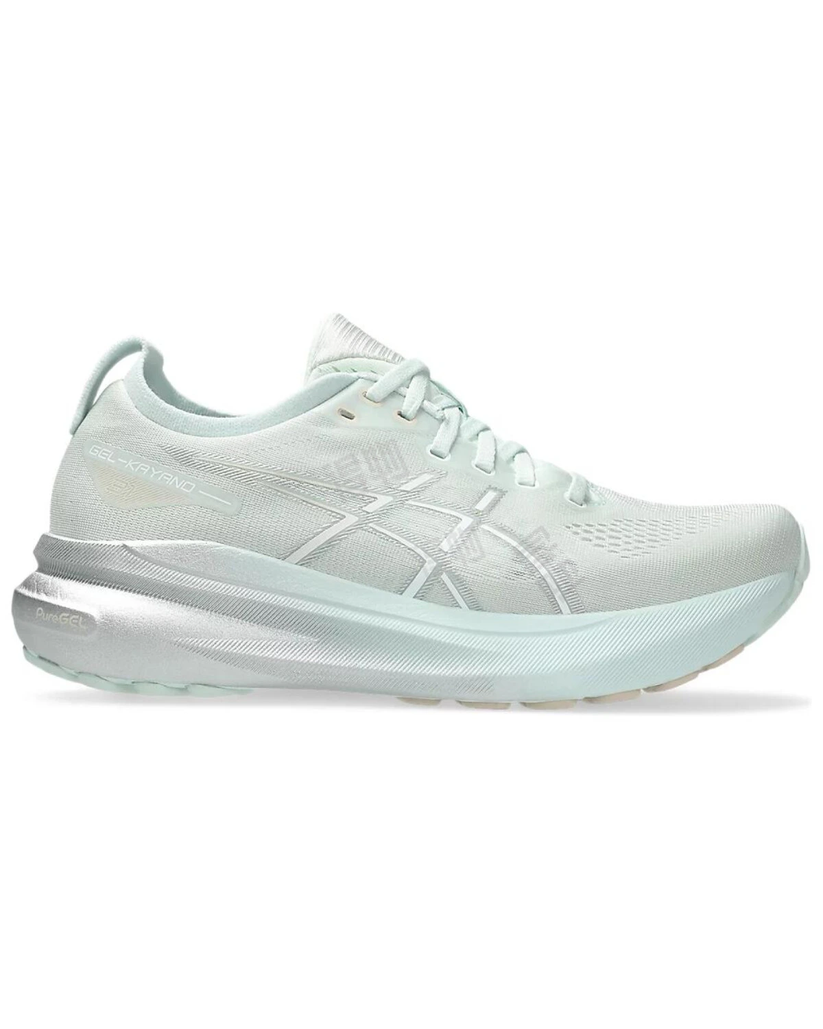 Asics Gel-Kayano 31 женские кроссовки для бега серо-зеленые картинка