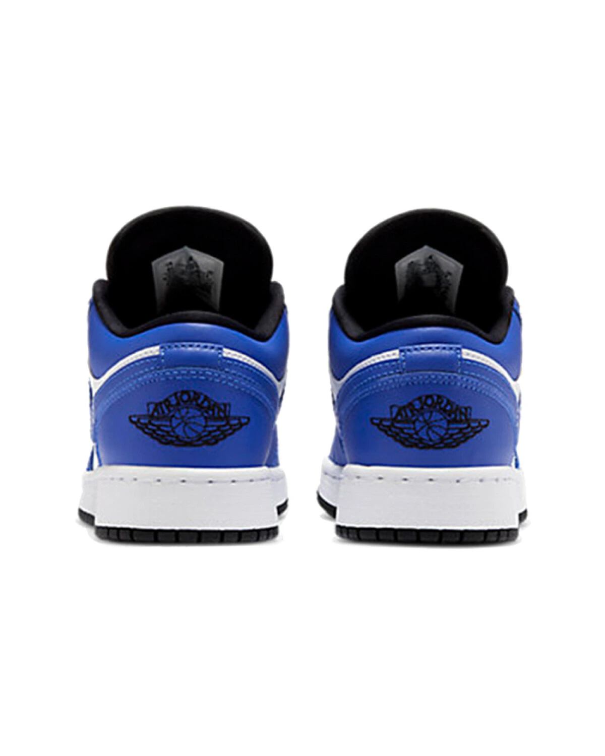 Jordan Air Jordan 1 детские кроссовки сине-белые с черными вставками картинка