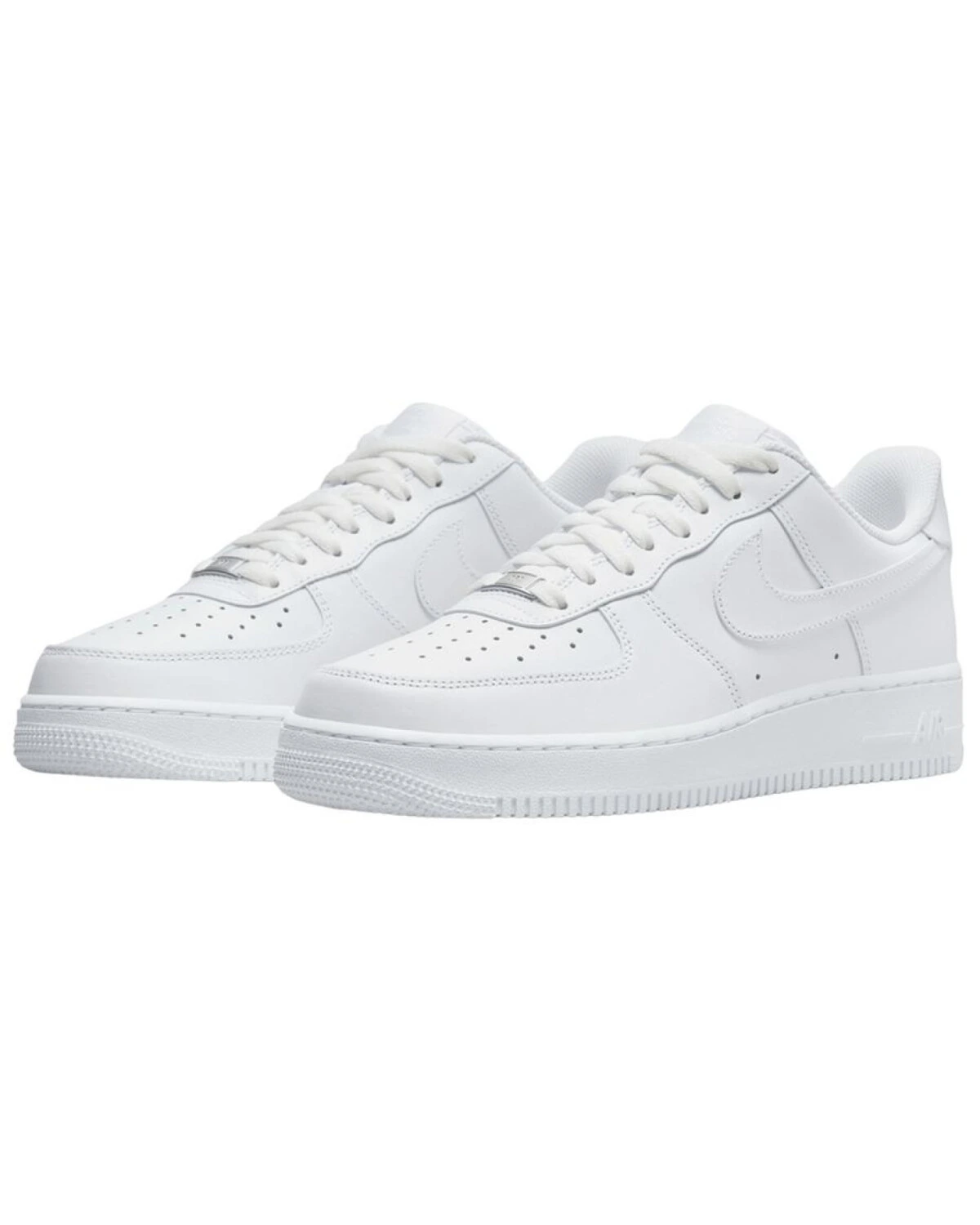 Nike Air Force 1 унисекс кроссовки белые повседневные картинка