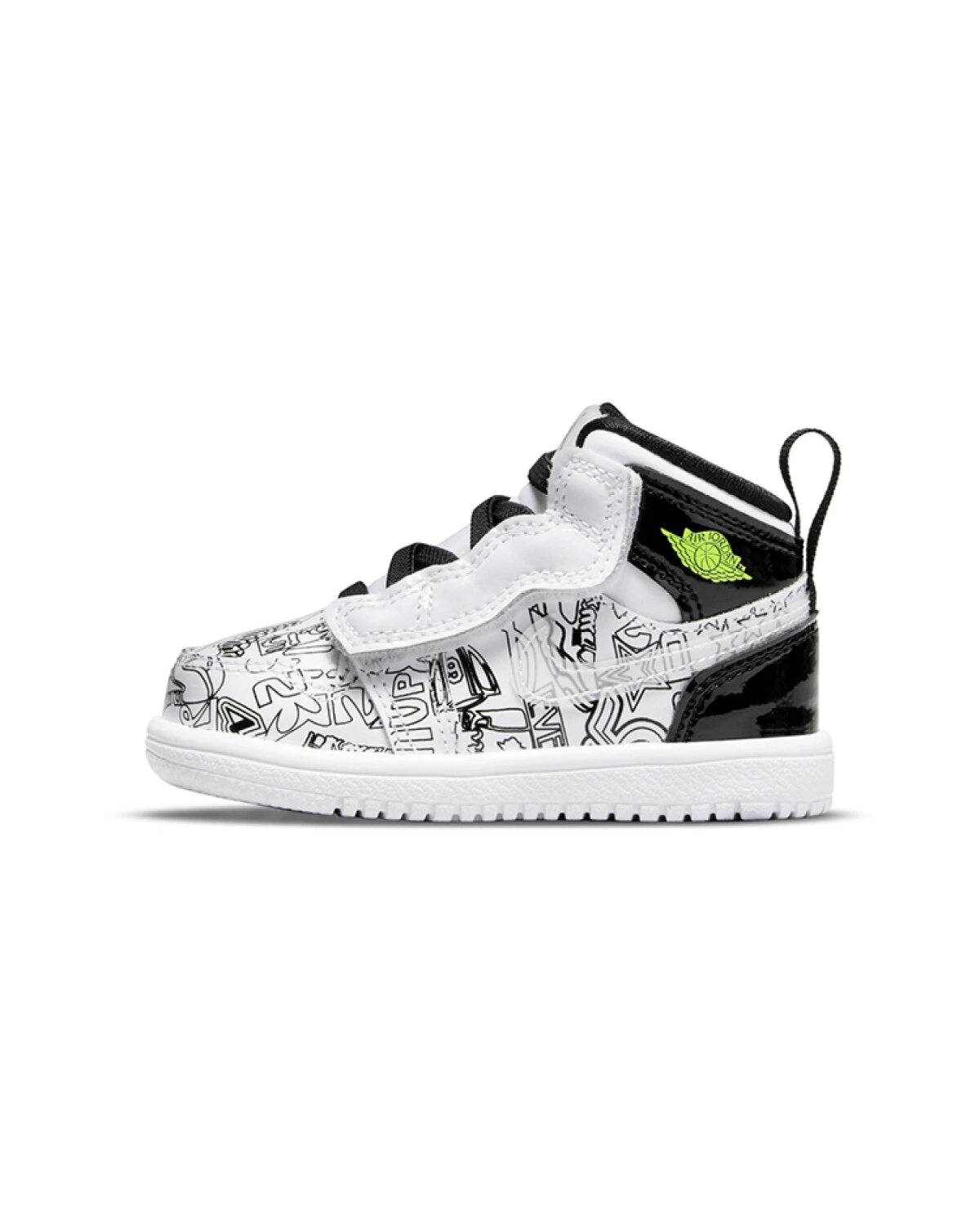 Jordan Air Jordan 1 детские кроссовки высокие серебряные синтетические картинка