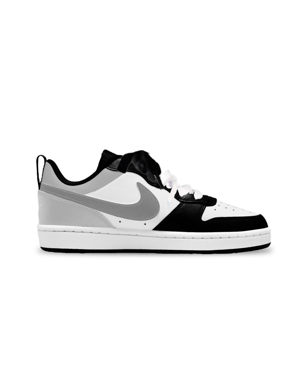 Nike Court Borough детские кеды из искусственной кожи серого цвета картинка