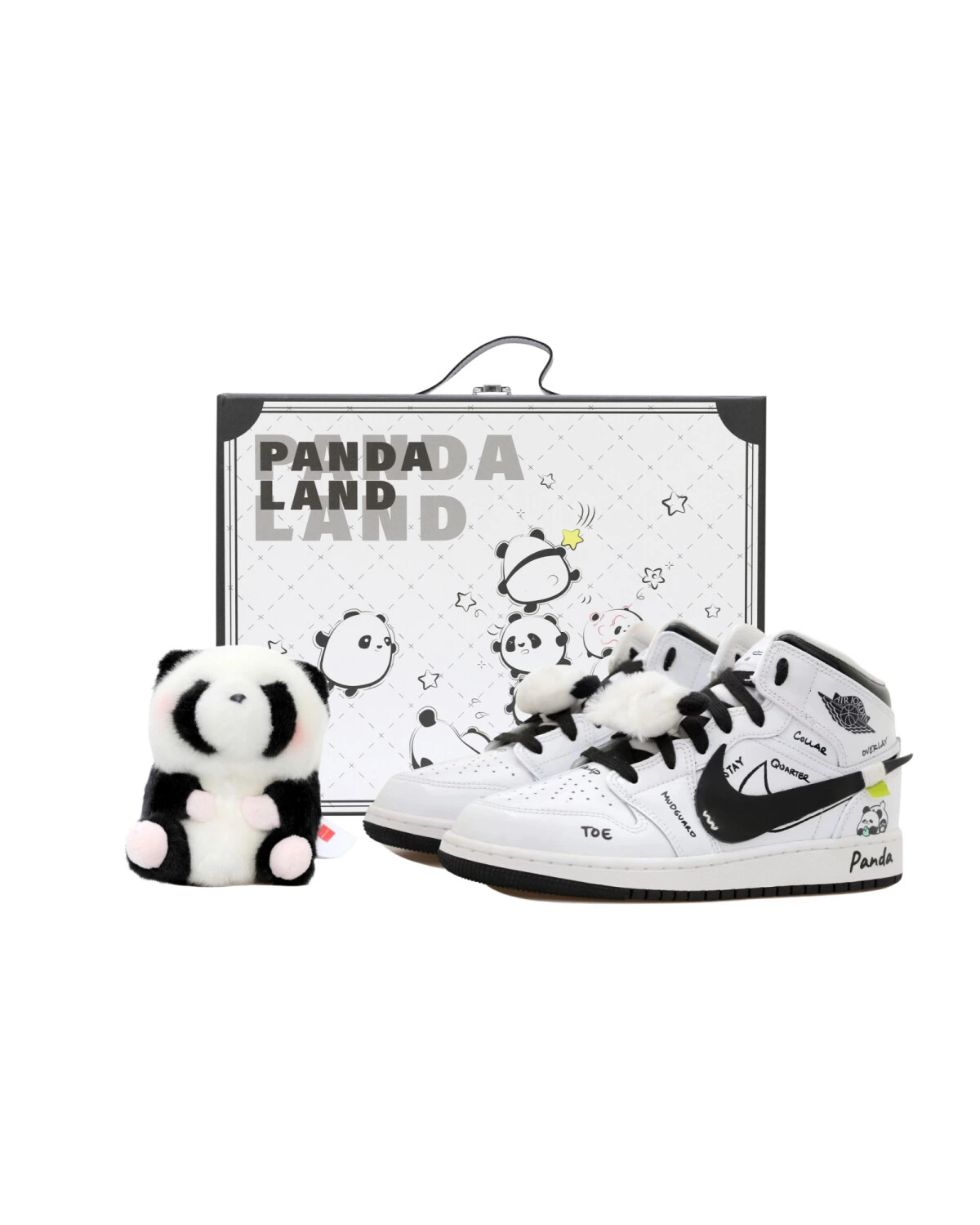 Jordan Air Jordan 1 женские баскетбольные кроссовки бело-черные картинка
