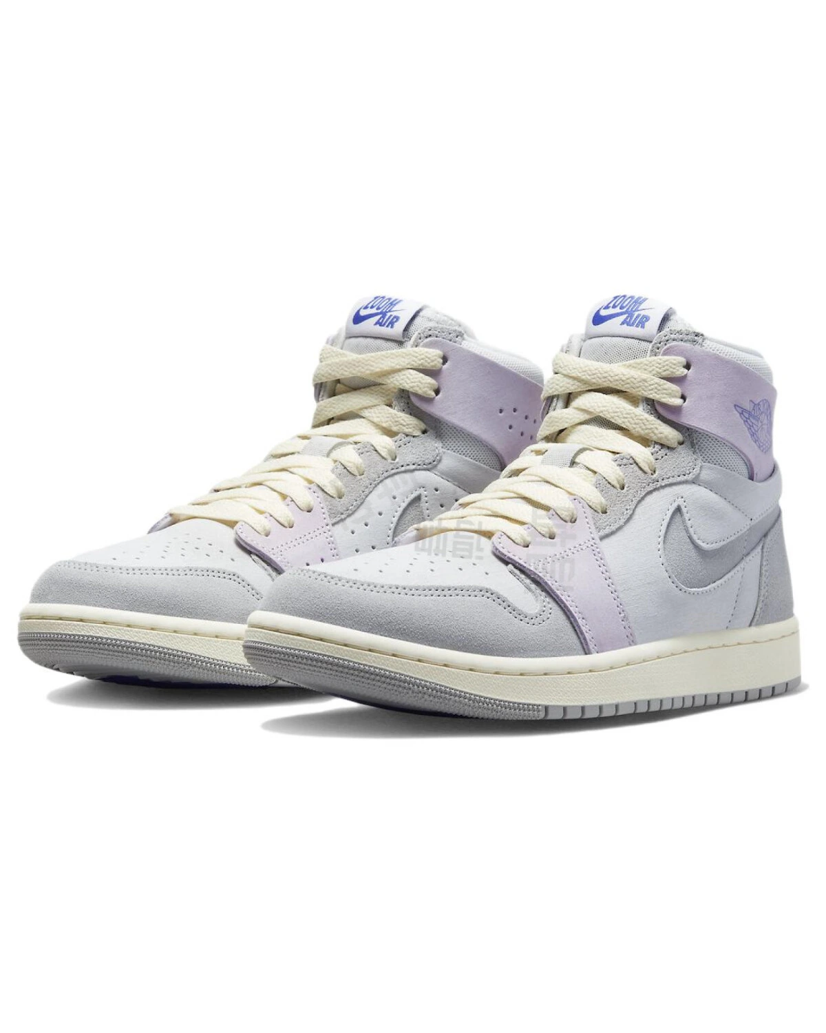 Jordan Air Jordan 1 High Zoom CMFT 2 "Light Smoke Grey and Barely Grape" женские кроссовки высокие серо-фиолетовые картинка