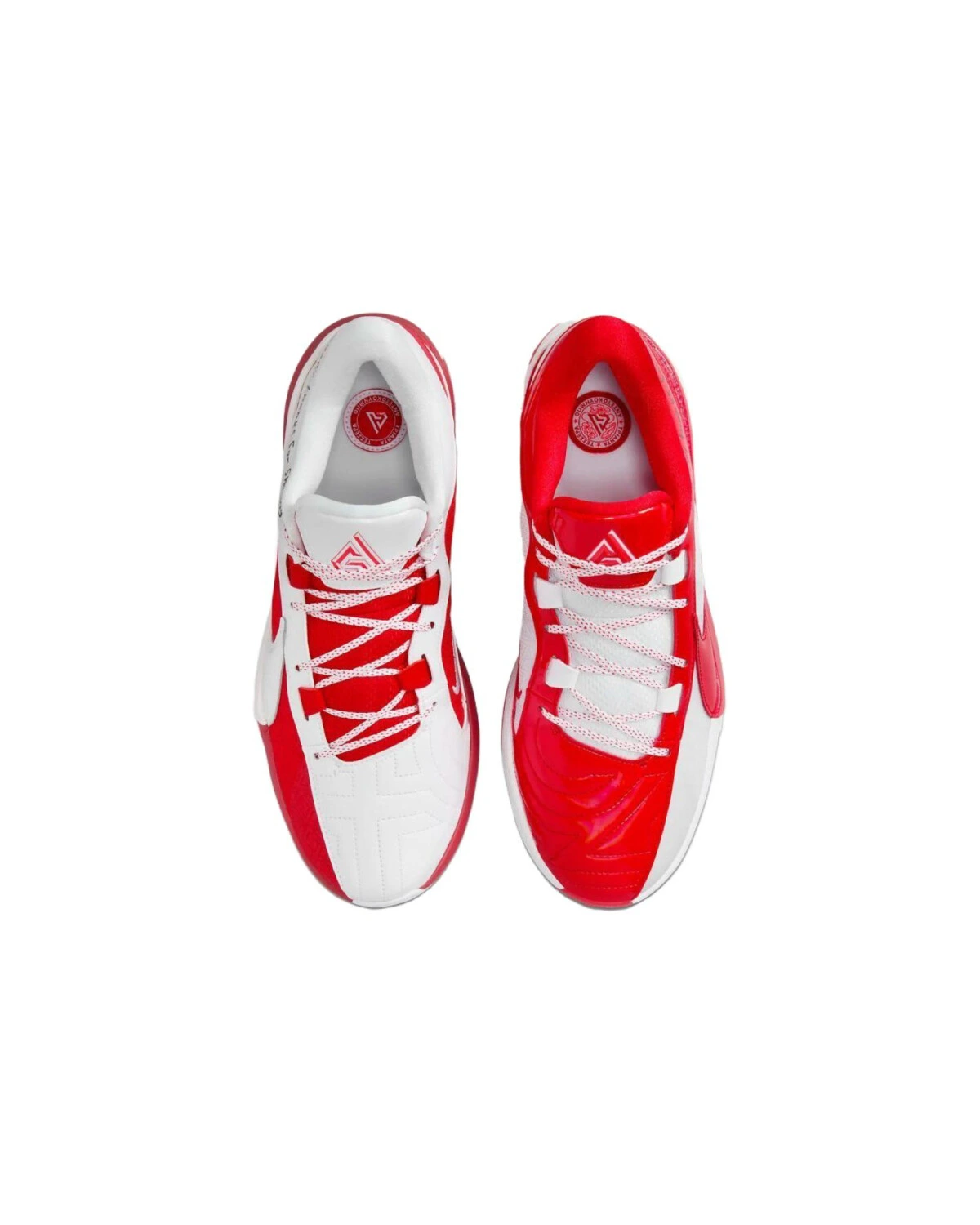 Nike Freak 5 унисекс кроссовки белые с красными вставками антискользящие картинка