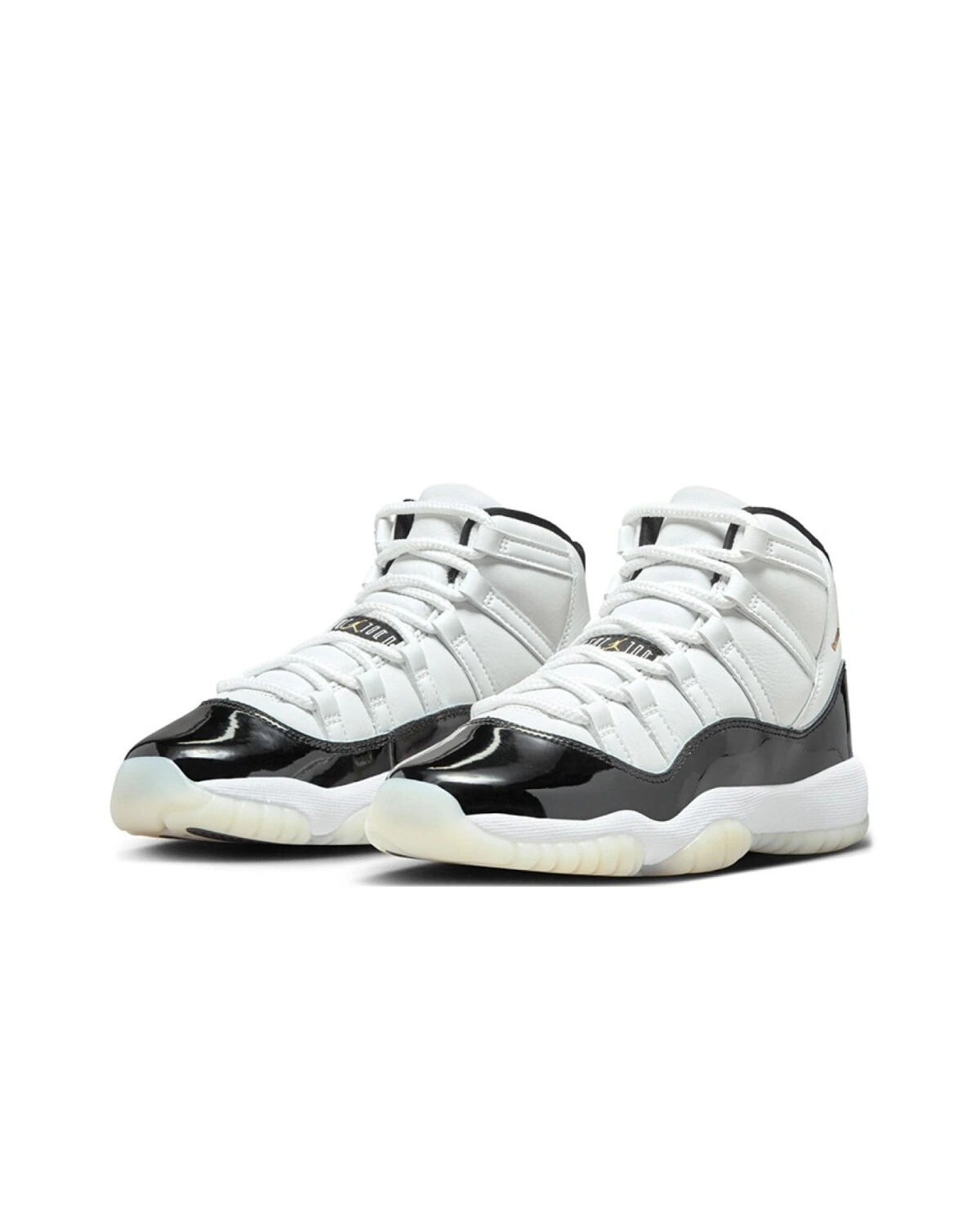 Jordan Air Jordan 11 детские кроссовки бело-черные мид-топ картинка