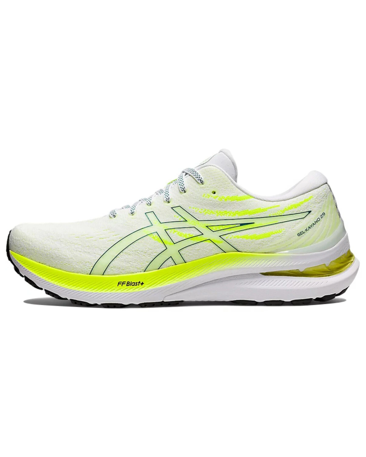 Asics GEL-KAYANO 29 мужские кроссовки белые с зелёным акцентом картинка