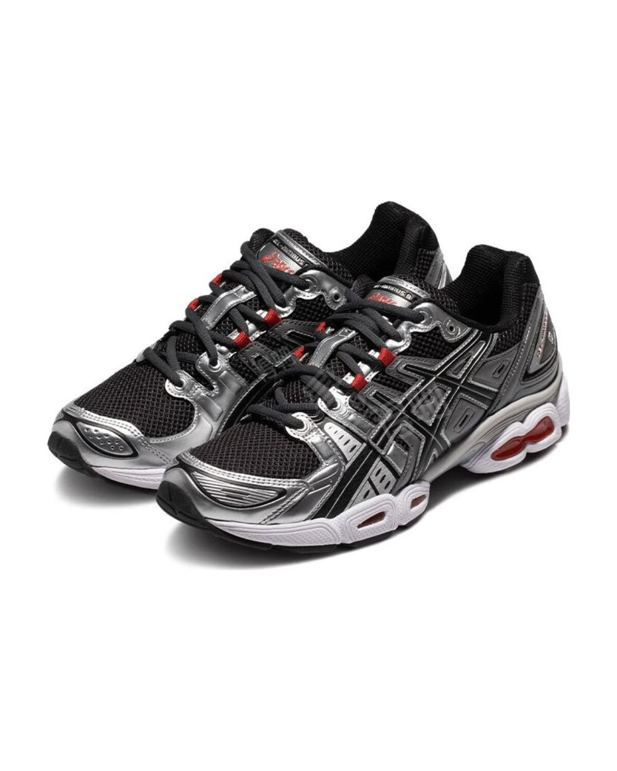 Asics GEL-Nimbus 9 унисекс кроссовки с амортизацией черно-серебристые картинка