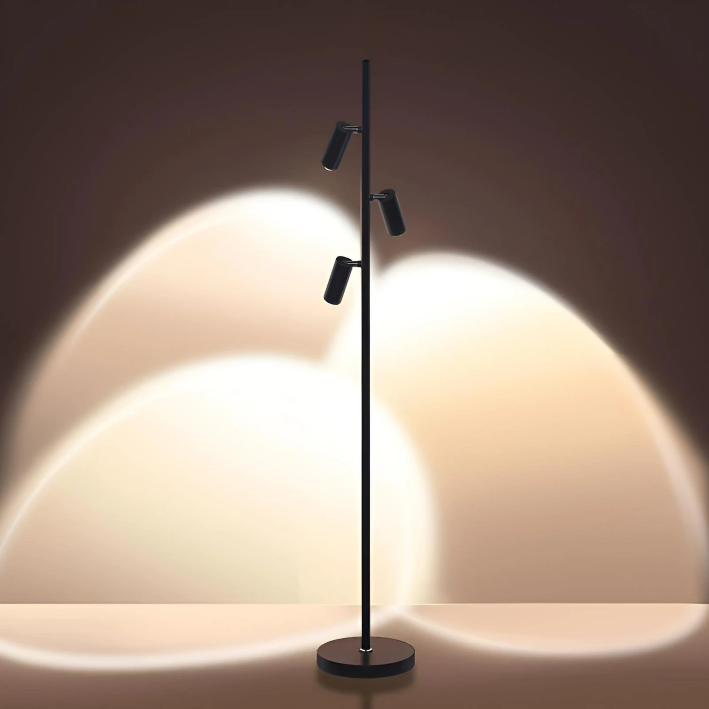 Напольная светодиодная лампа с поворотными головками картинка