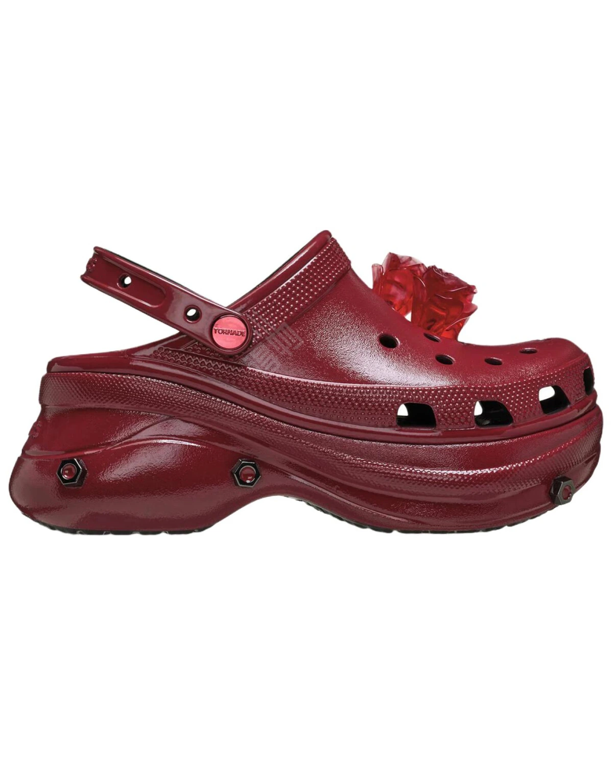 Crocs Classic Bae Clog женские сабо платформа красные картинка
