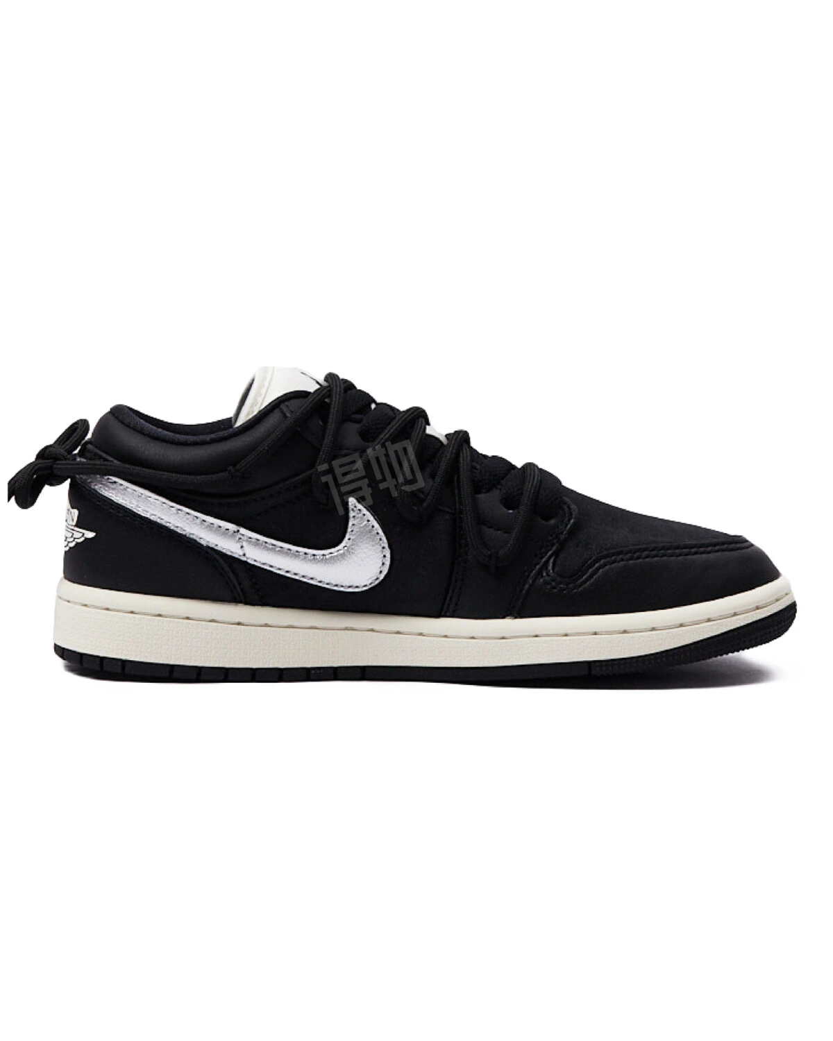 Jordan Air Jordan 1 Low женские кроссовки черно-серебряные с амортизацией и противоскользящей подошвой картинка