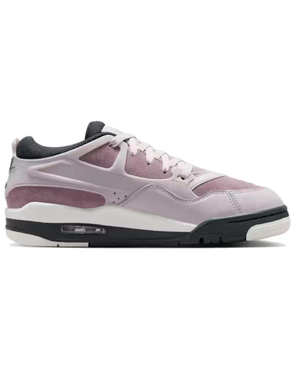Jordan Air 4 женские кроссовки кожаные фиолетовые картинка