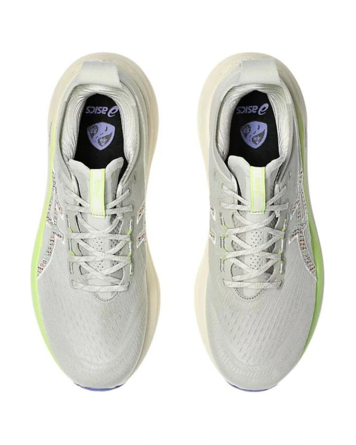 Asics GEL-NIMBUS 27 мужские спортивные кроссовки серо-зеленые картинка