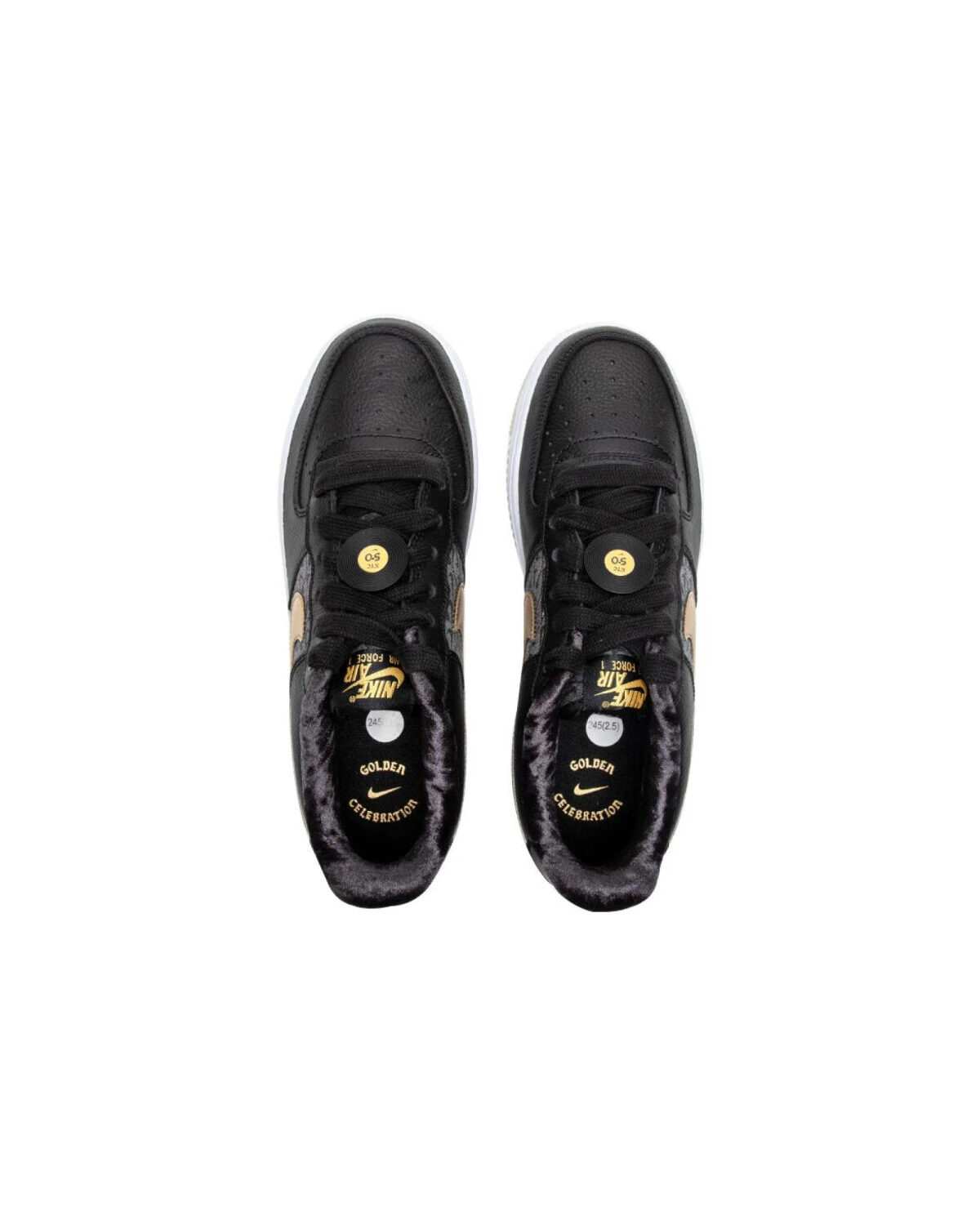 Nike Air Force 1 детские кроссовки черные кожаные картинка