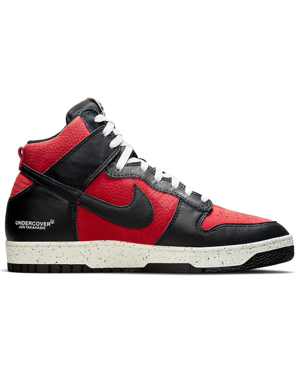Nike Dunk High "Gym Red" унисекс кроссовки высокие черно-красные картинка