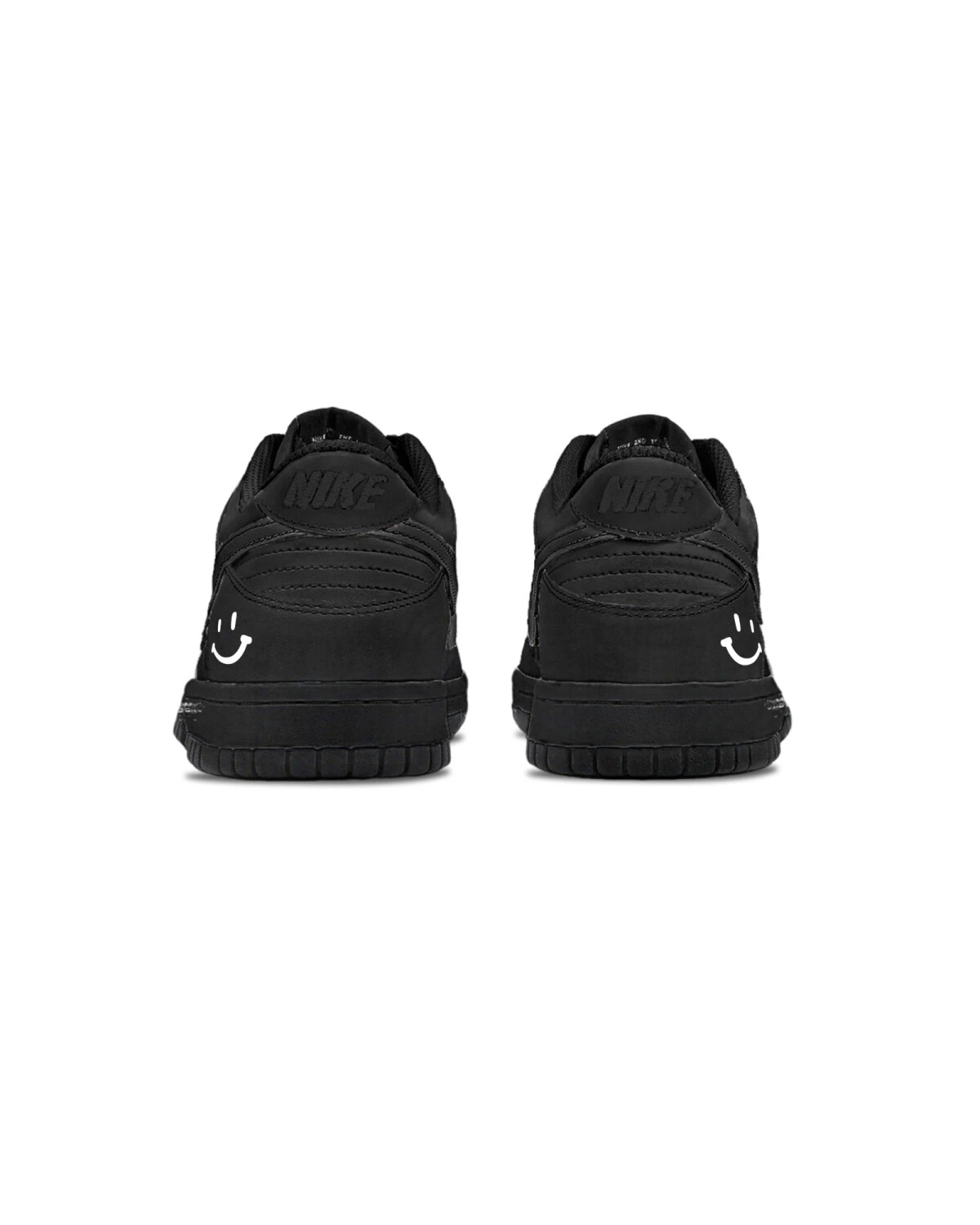 Nike Dunk мужские кеды кожаные черно-белые картинка