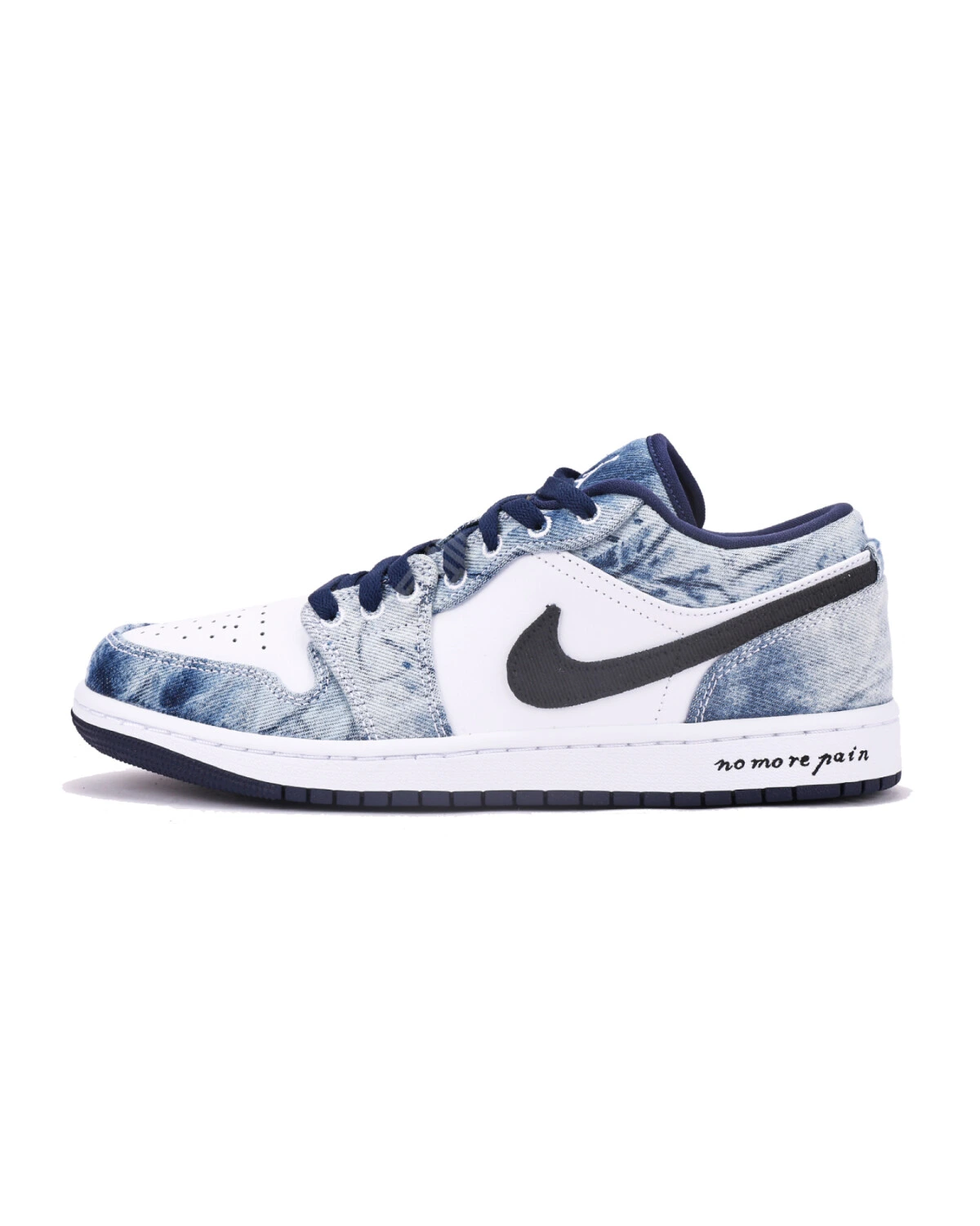 Jordan Air Jordan 1 мужские кроссовки бело-синие ретро с антискользящей подошвой картинка