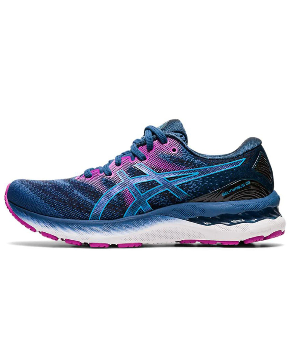 Asics GEL-Nimbus 23 женские спортивные кроссовки для бега темно-синие картинка