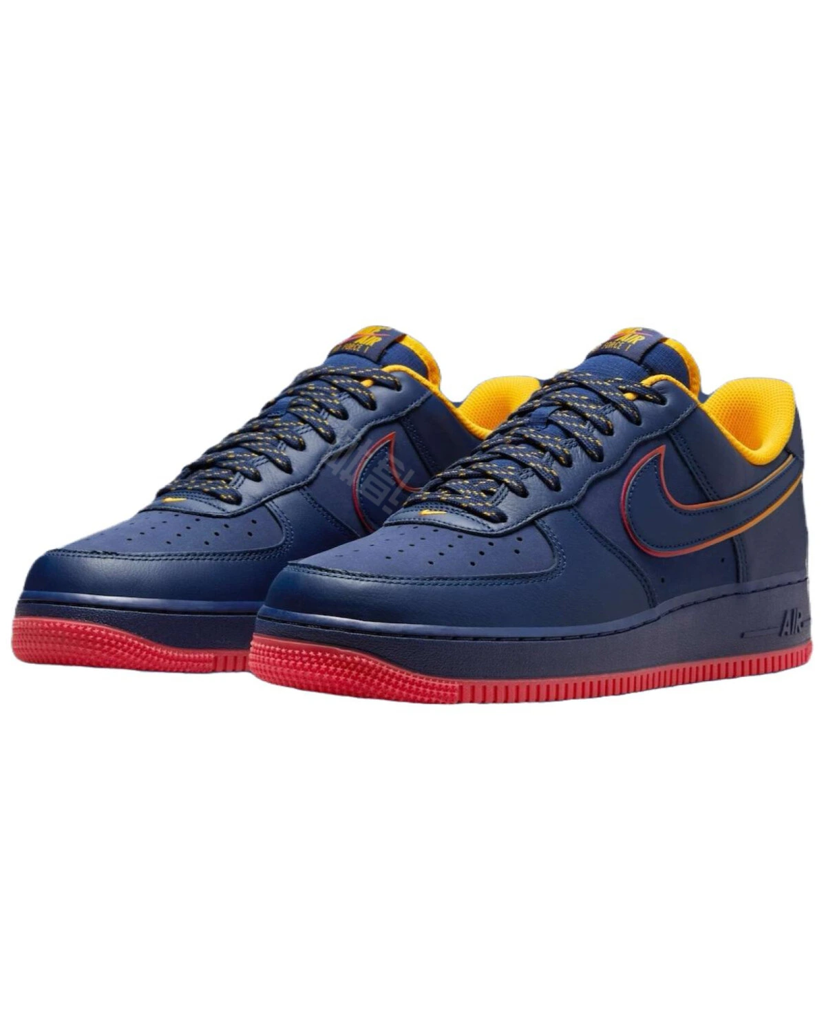 Nike Air Force 1 Low Retro Pack Unisex кроссовки синие кожаные картинка