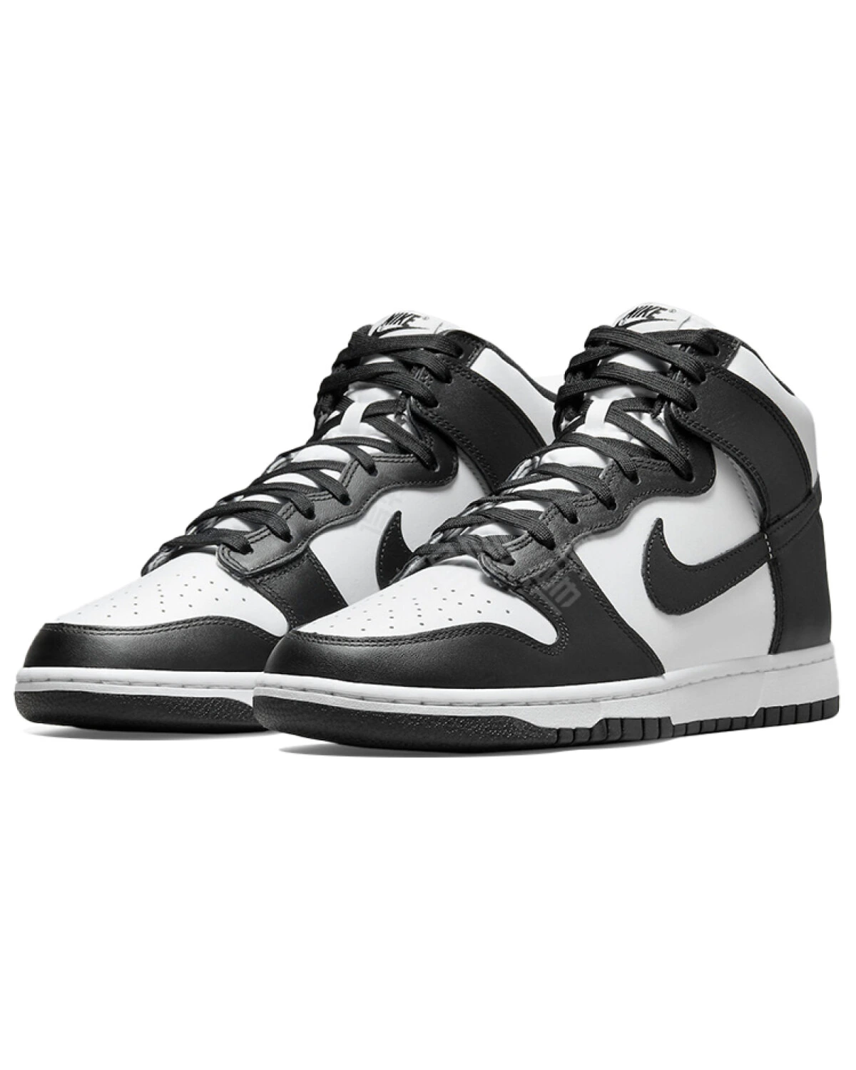 Nike Dunk Retro мужские кроссовки высокие черно-белые картинка