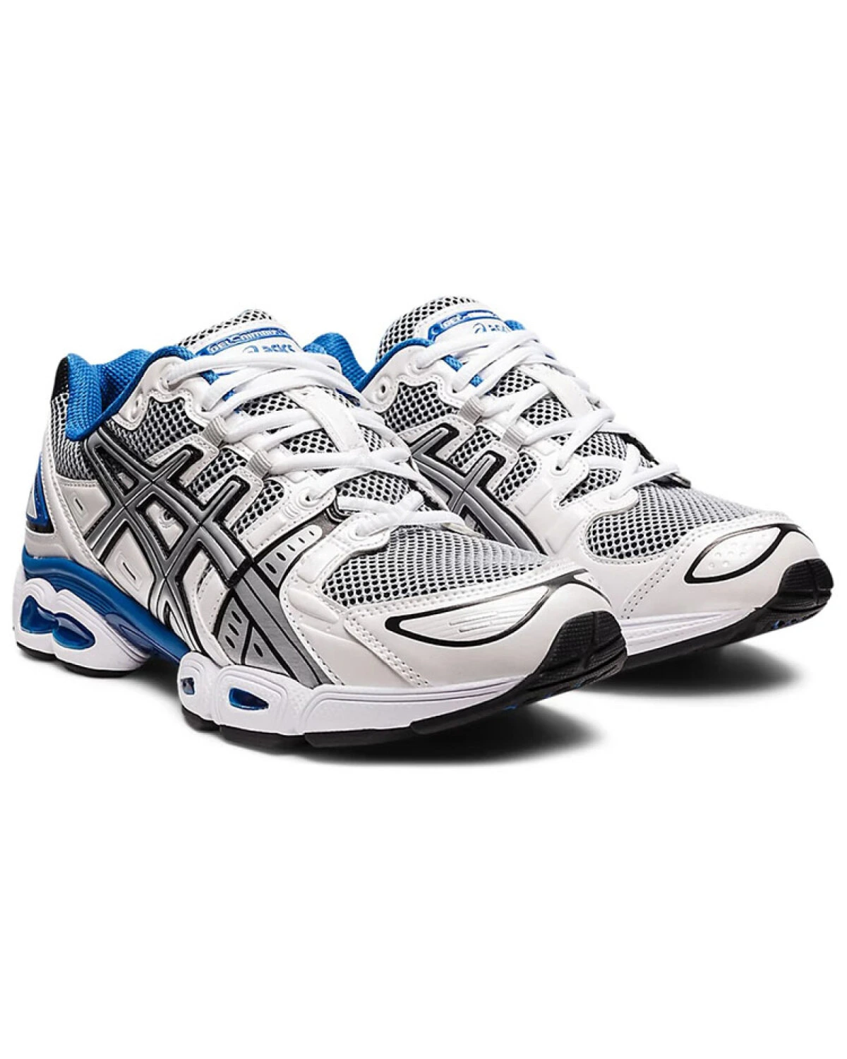 Asics GEL-Nimbus 9 мужские повседневные кроссовки бело-синие из текстиля картинка