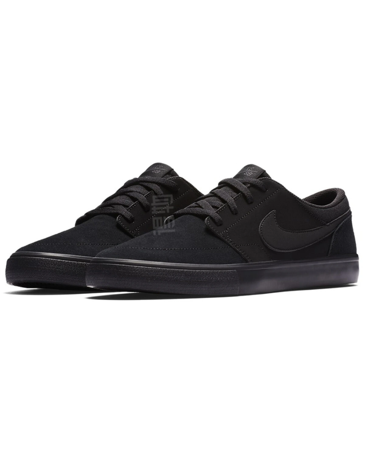 Nike SB Portmore II Solar unisex кеды черные с шнуровкой картинка