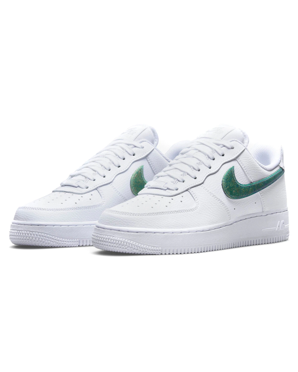 Nike Air Force 1 женские кроссовки белые из натуральной кожи картинка