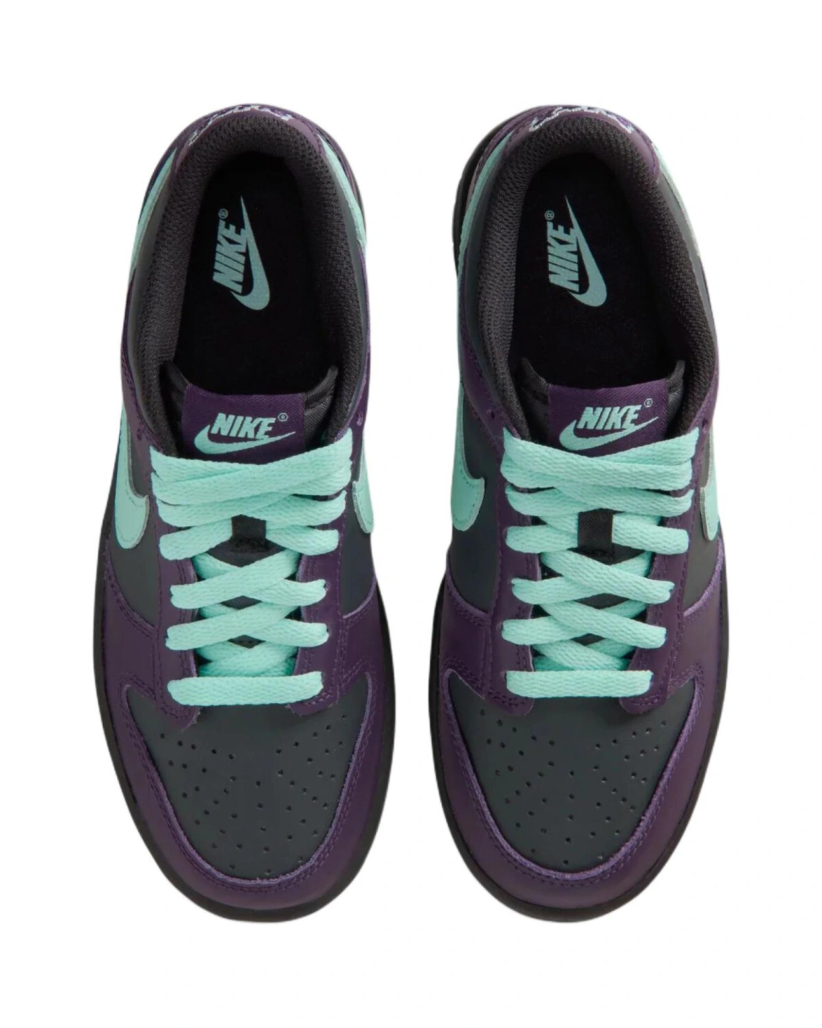 Nike Dunk Wizard детские кроссовки комфортные серые на шнуровке картинка