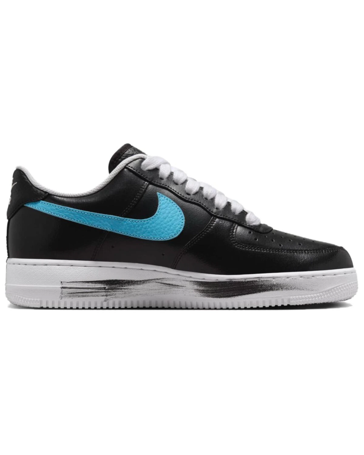 Nike Air Force 1 unisex кроссовки черно-зеленые с розовыми вставками картинка