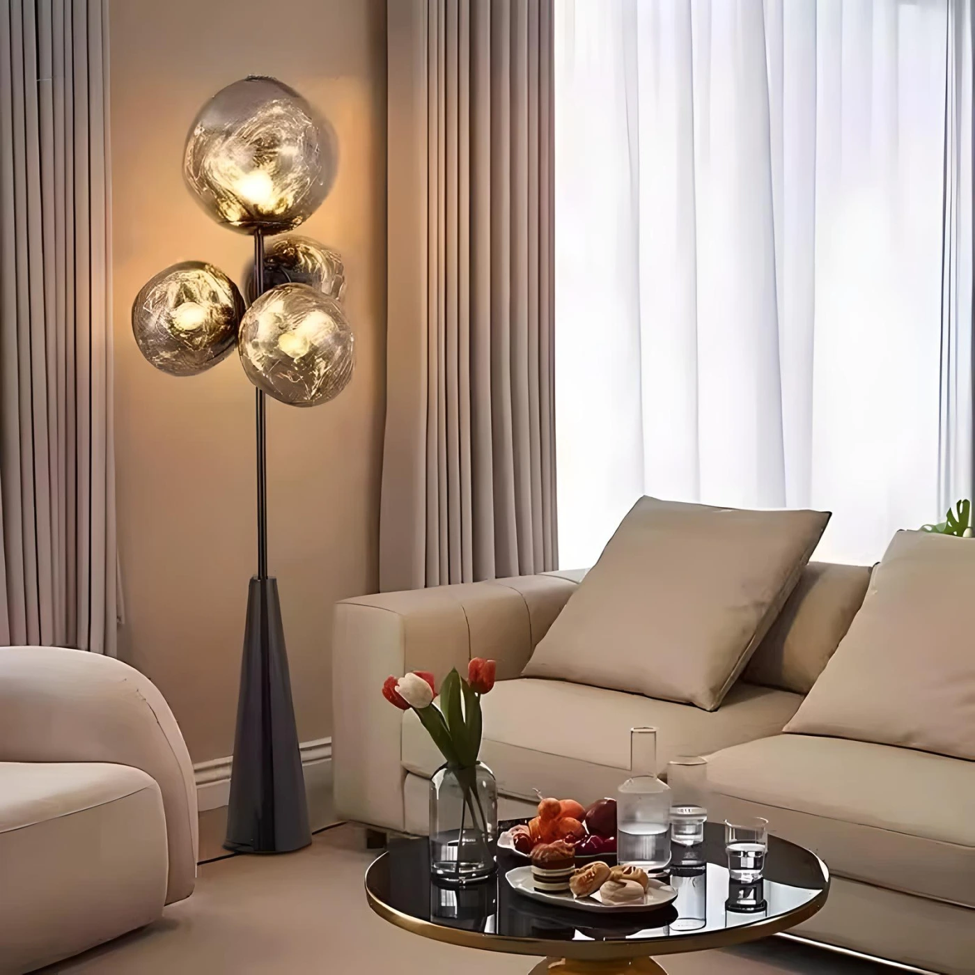 Напольная лампа для гостиной в скандинавском постмодернистском стиле картинка