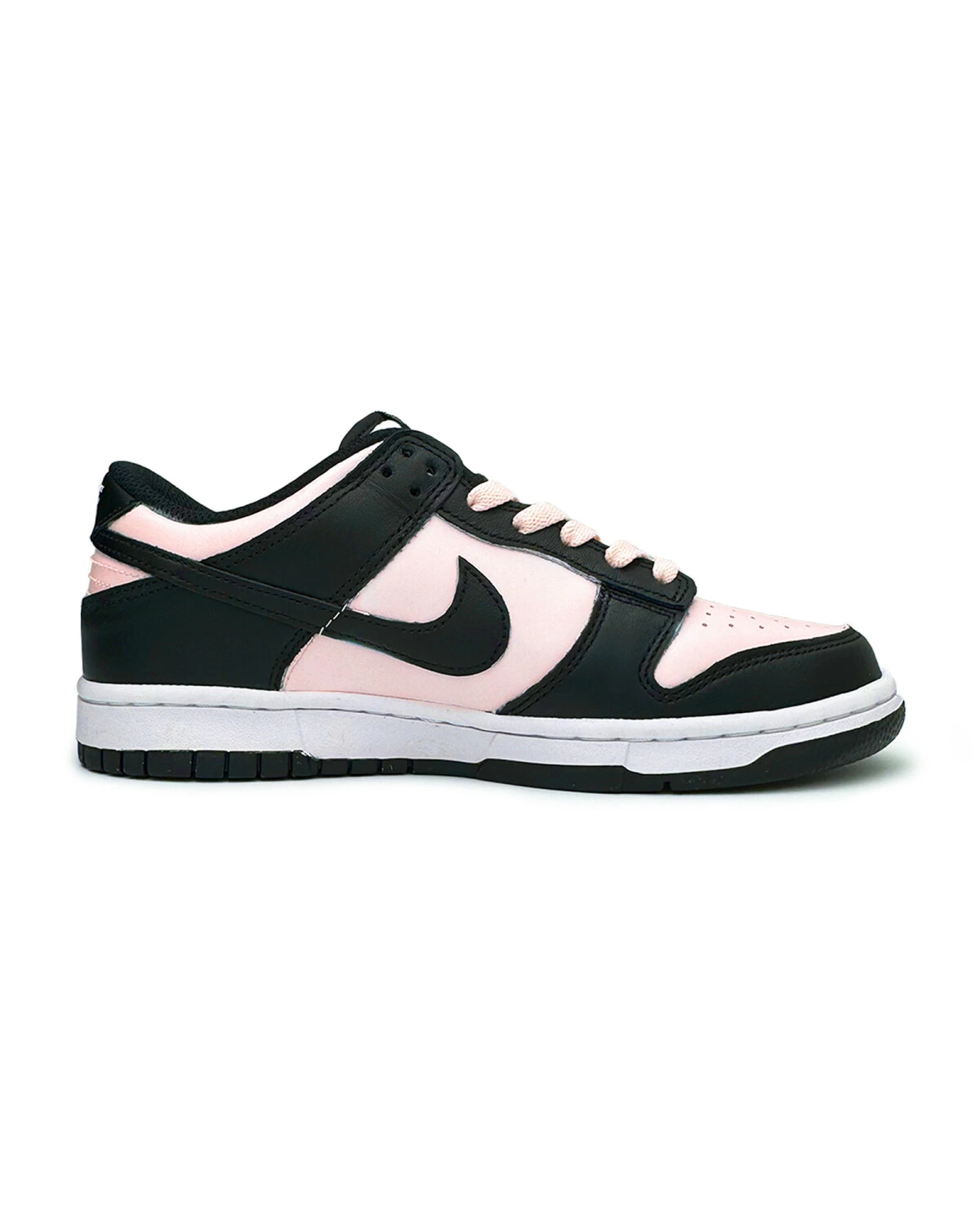 Nike Dunk Cherry детские кроссовки из кожи черно-розовые картинка