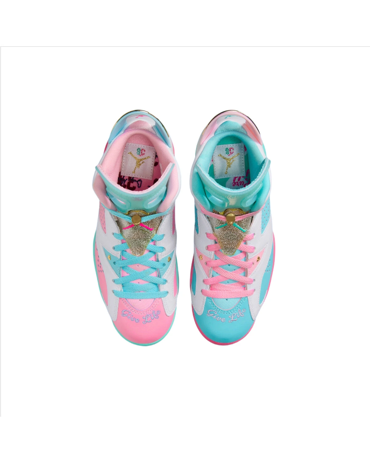 Jordan Air Jordan 6 “Doernbecher” unisex кроссовки бело-розово-зеленые баскетбольные картинка