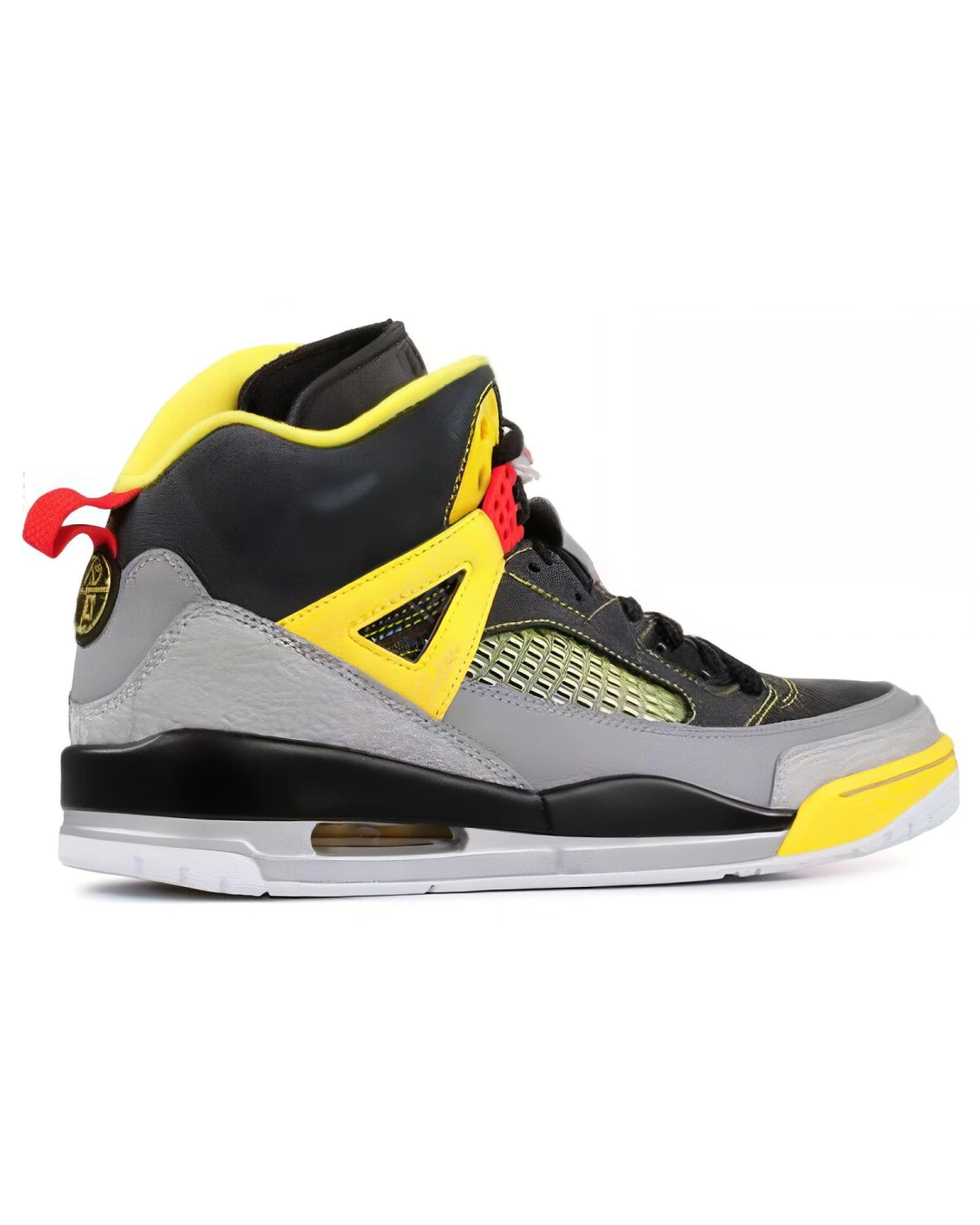 Jordan Spizike 3M мужские высокие баскетбольные кроссовки черные с желтым и амортизацией картинка